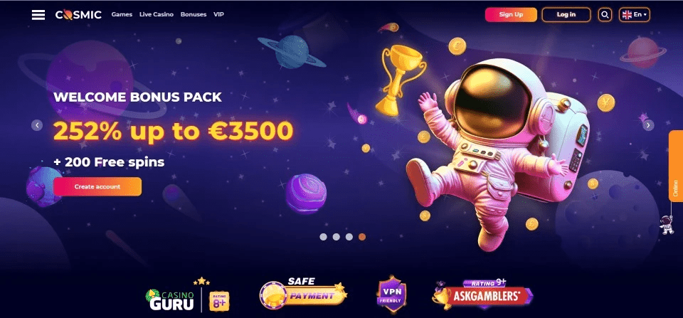 cosmicslot bonus